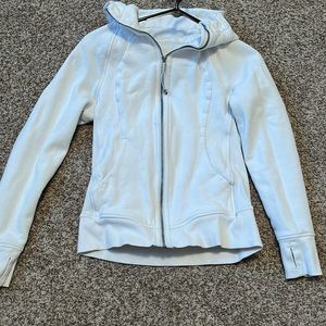Lululemon white full zip scuba